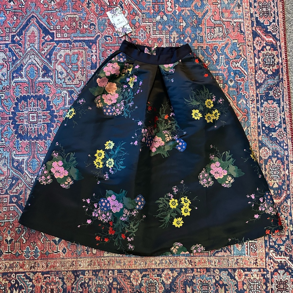 NWT Erdem x H&M Jacquard Floral Patterned Midi Skirt
